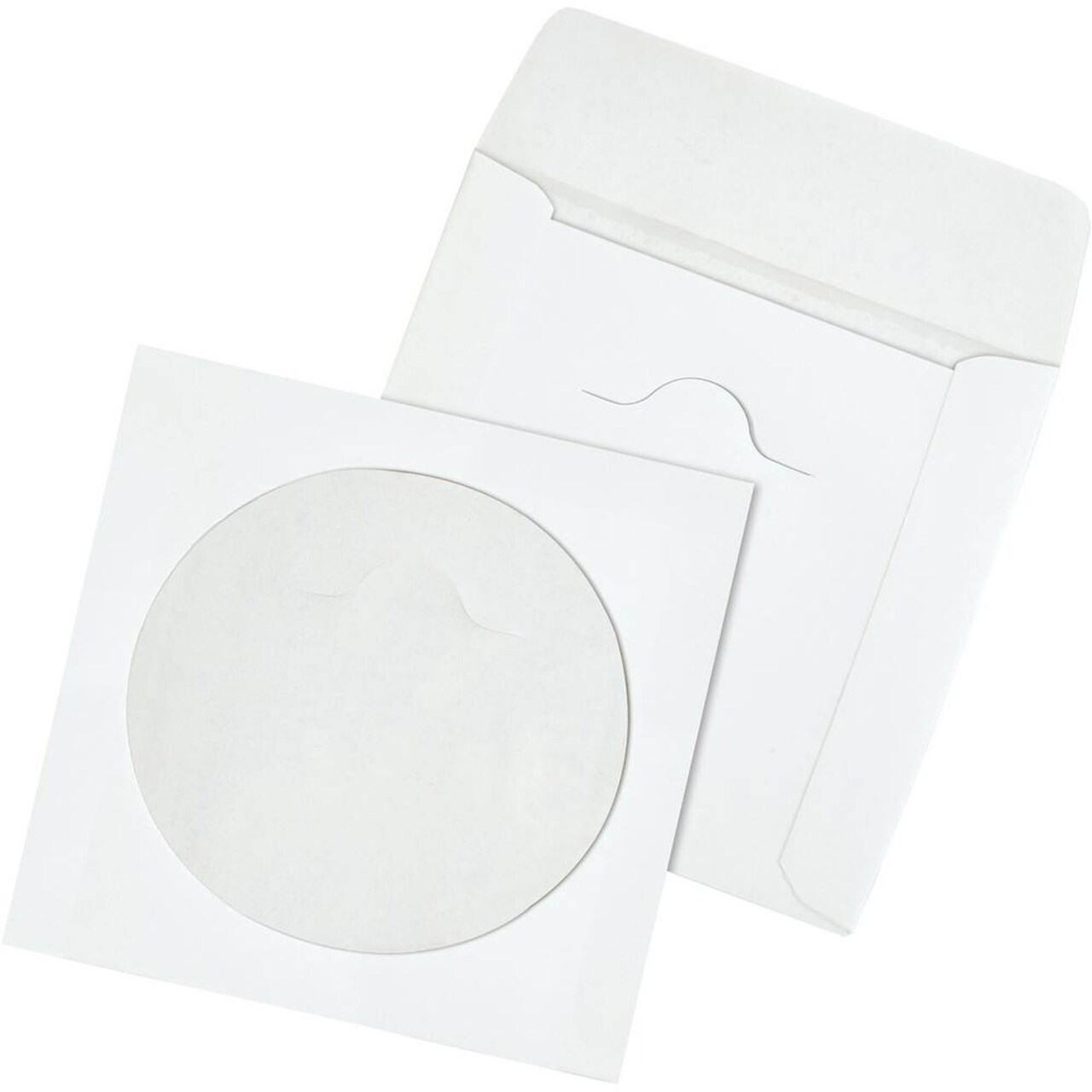 Quality Park Tech-No-Tear CD or DVD Sleeves - CD or DVD - 4 7by8"W x 5" L- Paper - White